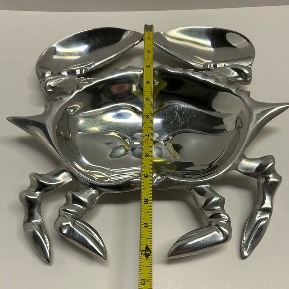 Wilton Armetale Sea Life Coastal Crab Chip/Dip Crab/ Shrimp  Metal Serving Tray - Picture 12 of 15